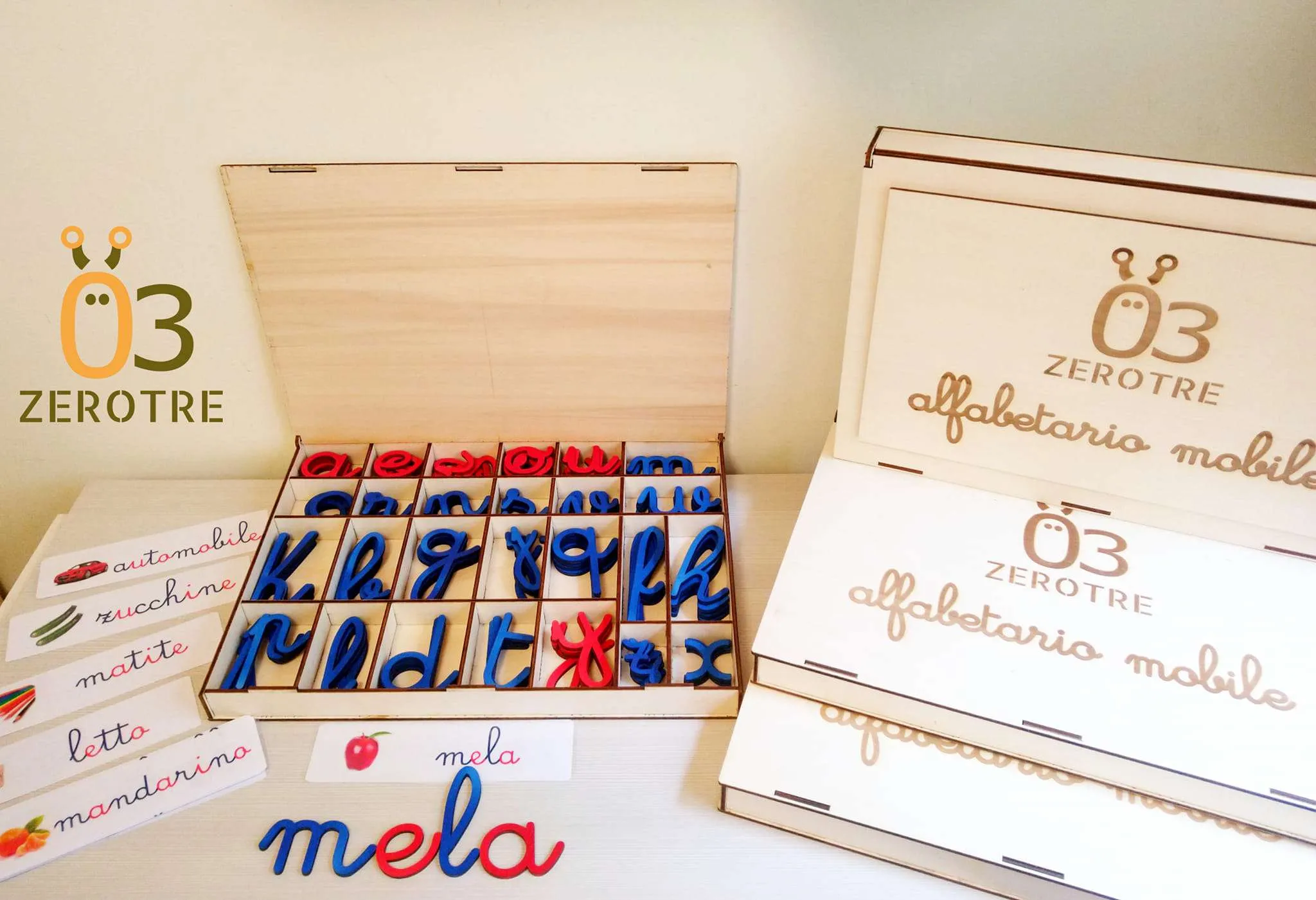 KIT ALFABETARIO MOBILE MONTESSORI IN LEGNO - immagine 6