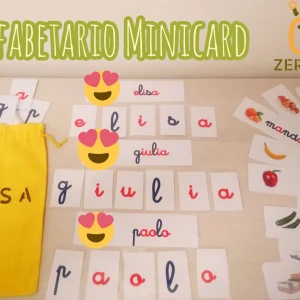 SET ALFABETARIO MOBILE MONTESSORI IN MINICARD