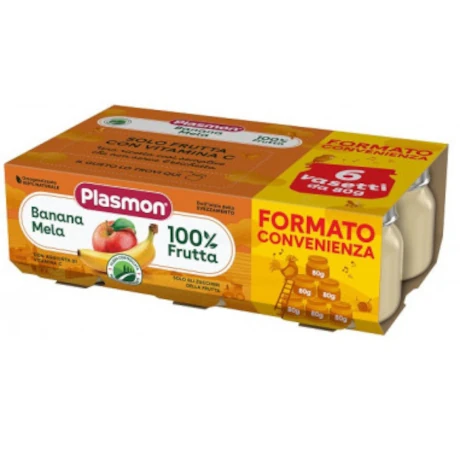 Plasmon Omogeneizzato Banana Mela 6×80 G