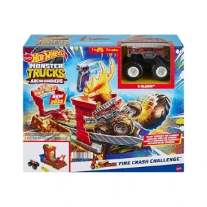 Hot Wheels Monster Trucks Arena – Scontro Infuocato con 5-Alarm: Catapulta, Vibrazioni e Sfide da Superare