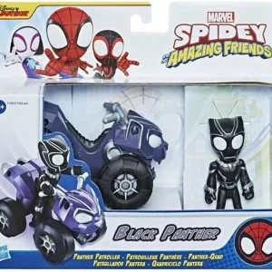 SPIDEY VEICOLI + PERSONAGGIO BLACK PANTHER